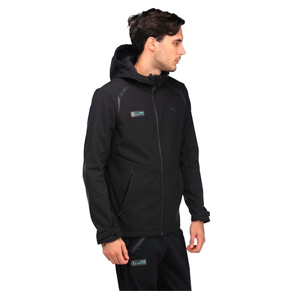 MERCEDES AMG PETRONAS Men's Vent Softshell Jacket, Puma Black, extralarge-IND