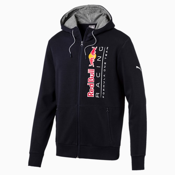 Red Bull Racing Lifestyle Men's Hooded Sweat Jacket, Total Eclipse, extralarge