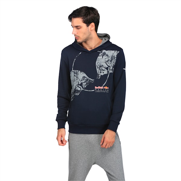 Red Bull Racing Lifestyle Men's Graphic Hoodie, Total Eclipse, extralarge-IND