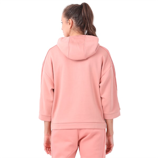 Evolution Women's Tape Funnel Neck Hoodie, Cameo Brown, extralarge-IND