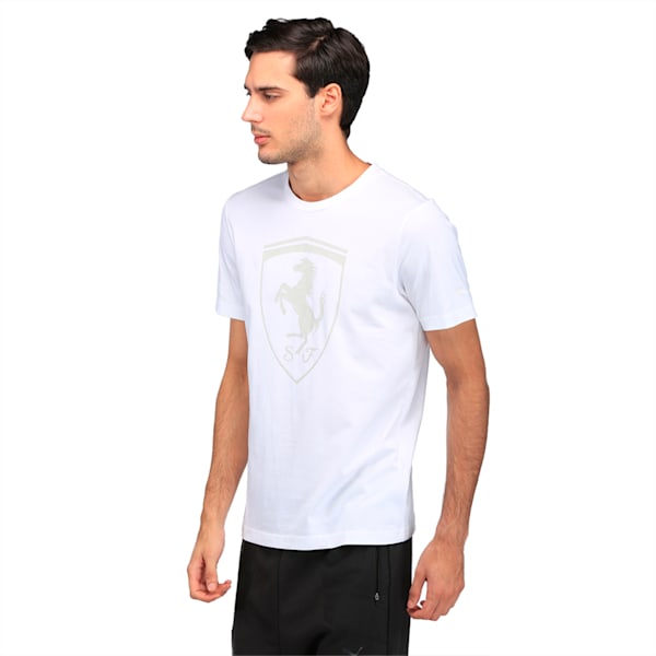 Ferrari Big Shield Men's T-Shirt, Puma White, extralarge-IND