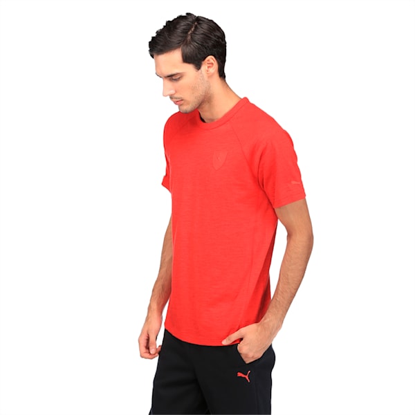 Ferrari Small Shield Men's T-Shirt, Rosso Corsa Heather, extralarge-IND