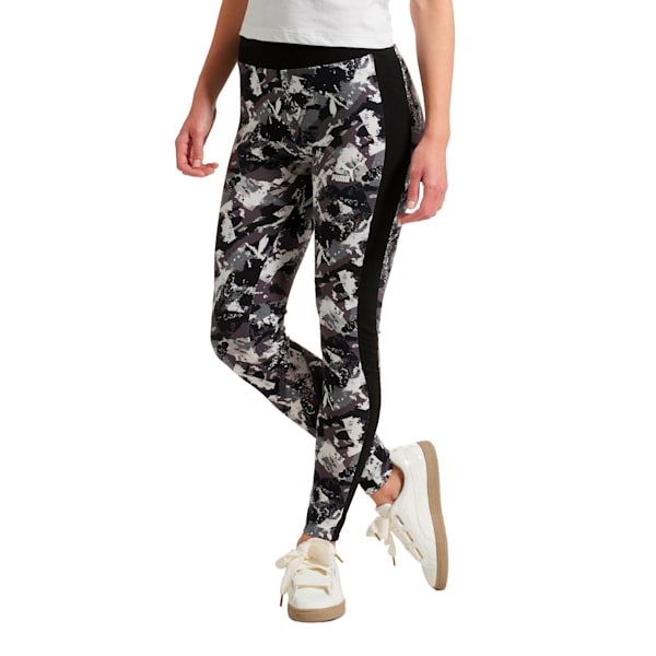 Classics Women's AOP Archive Logo T7 Leggings, Cotton Black-AOP, extralarge