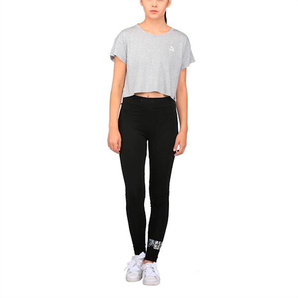 Archive Logo Cropped Tee, Light Gray Heather, extralarge-IND