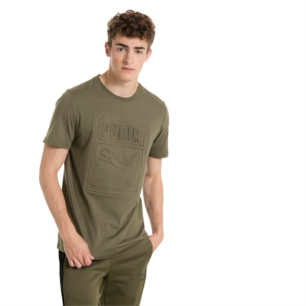 Classics Men's Archive Embossed Logo T-Shirt, Olive Night, extralarge-IND