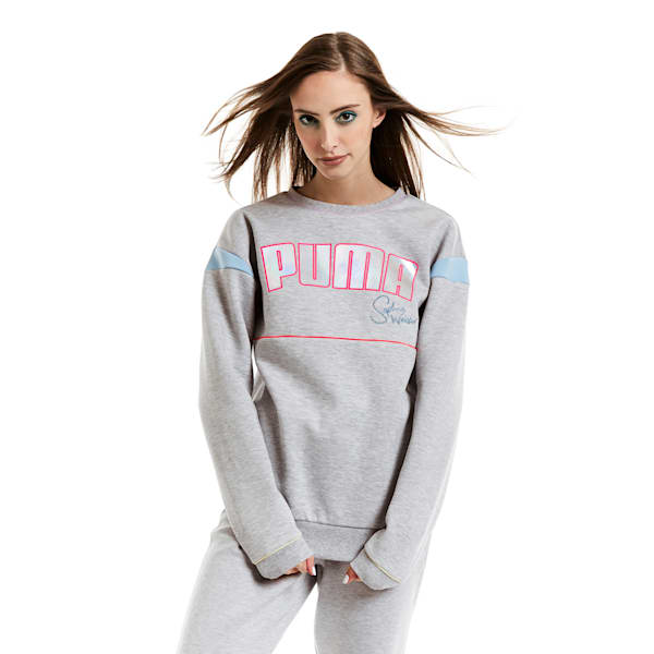 PUMA x Sophia Webster Crew Sweatshirt, Light Gray Heather, extralarge