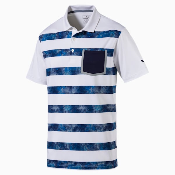 Camo Stripe Polo, bright white, extralarge