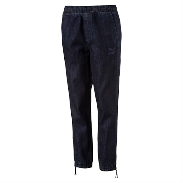 Denim track pants womens store