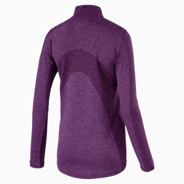 Women's evoKNIT Seamless 1/4 Zip Sweater, Majesty, extralarge