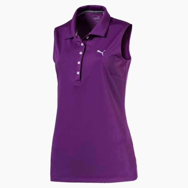 Women's Pounce Sleeveless Polo, Majesty, extralarge