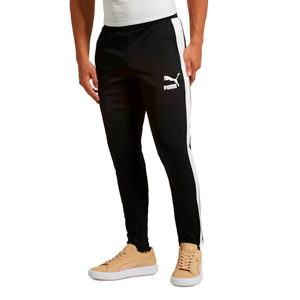 T7 Vintage Men's Track Pants, Puma Black-white, extralarge