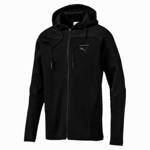 Pace Net FULL ZIP Men's Hoodie, Puma Black, extralarge-IND