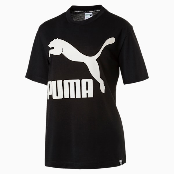 Classics Logo Women's Short Sleeve T-Shirt, Puma Black-1, extralarge