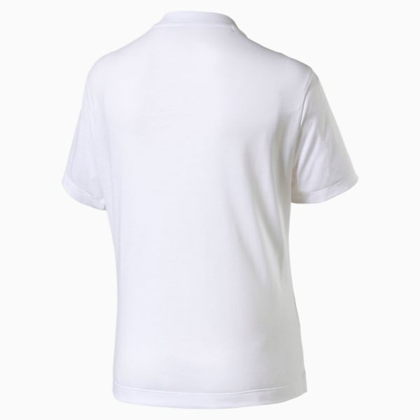 Classics Logo Women's Short Sleeve T-Shirt, Puma White-3, extralarge