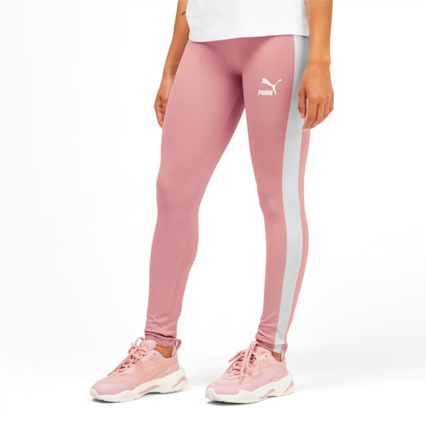 Classics Logo T7 Women's Leggings, Bridal Rose, extralarge