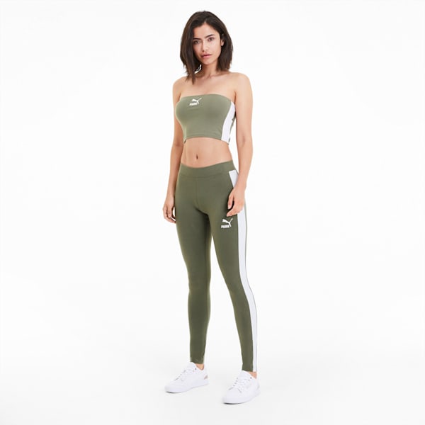 Classics Logo T7 Women's Leggings, Deep Lichen Green, extralarge