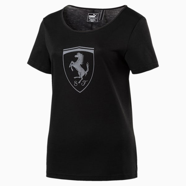 Ferrari Big Shield Women's Tee, Puma Black, extralarge