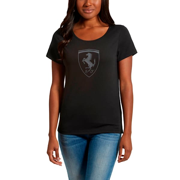 Ferrari Big Shield Women's Tee, Puma Black, extralarge