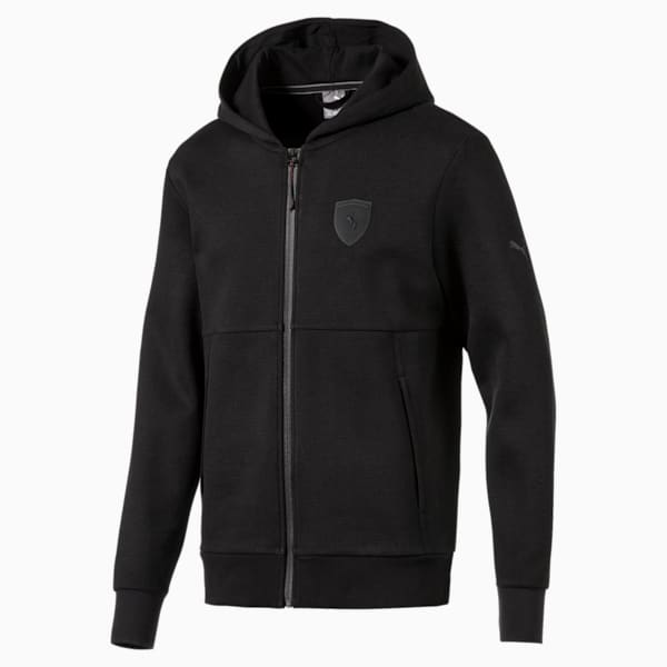 Ferrari Men's Full Zip Hoodie, Puma Black, extralarge