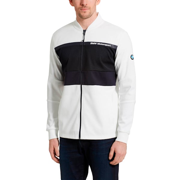 BMW Motorsport Men's Sweat Jacket, Puma White, extralarge