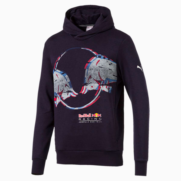 Red Bull Racing Double Bull Men's Hoodie, NIGHT SKY, extralarge