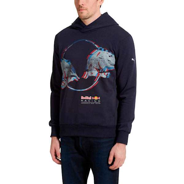 Red Bull Racing Double Bull Men's Hoodie, NIGHT SKY, extralarge