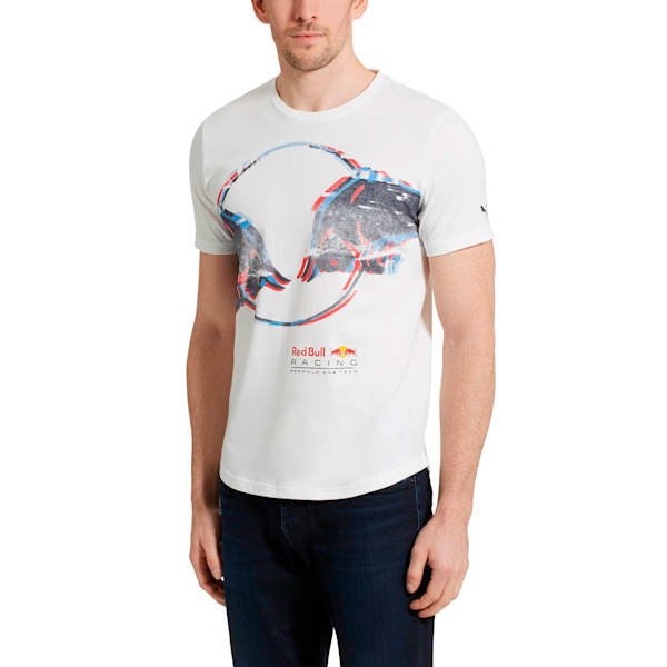 Red Bull Racing Men's Double Bull T-Shirt, Puma White, extralarge
