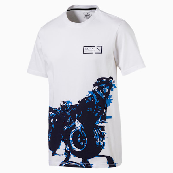 Red Bull Racing Graphic Men's T-Shirt, Puma White, extralarge-IND