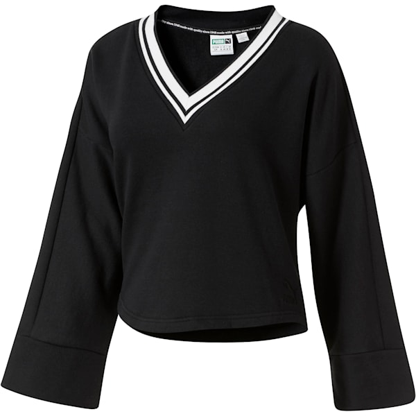 Archive Women's Tipping Crew Top, Puma Black, extralarge