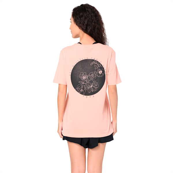 Women’s Graphic T-shirt, Peach Beige, extralarge-IND