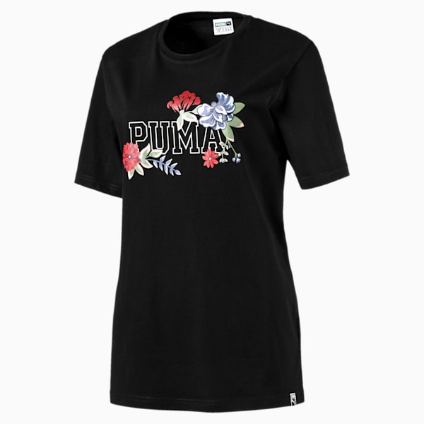 Women’s Graphic T-shirt, Cotton Black, extralarge