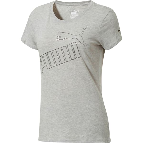 Outline Metalic T-Shirt, Light Gray Heather-Silver, extralarge