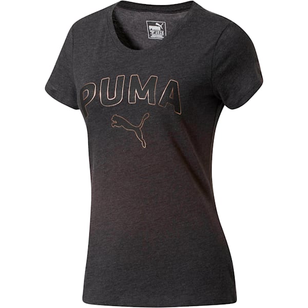 Mesh Arch T-Shirt, Dark Gray Heather-Puma Black, extralarge