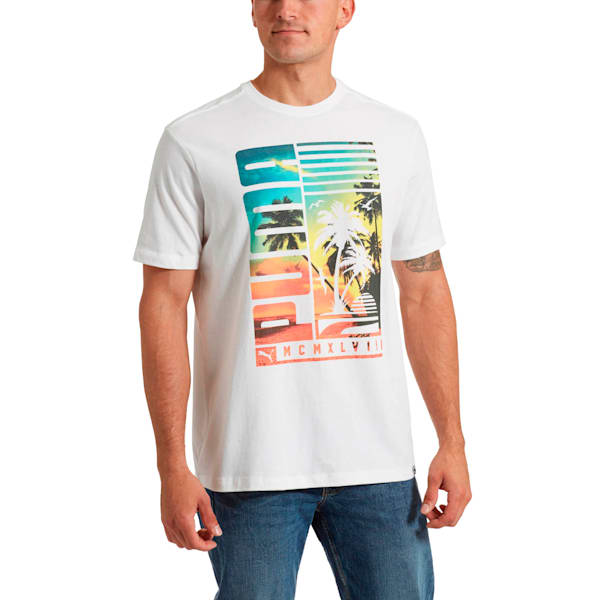 Caribbean Shapeshift Graphic T-Shirt, Puma White, extralarge