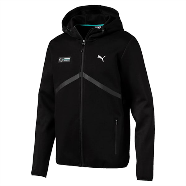 MERCEDES AMG PETRONAS Men's Full Zip Hoodie, Puma Black, extralarge-IND