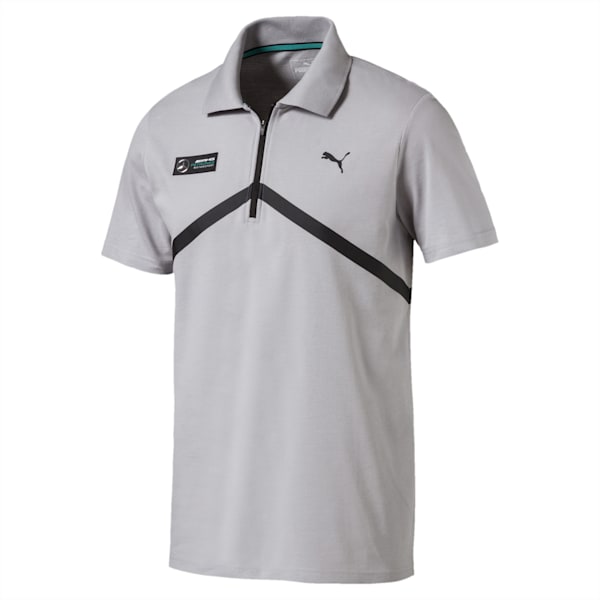 MERCEDES AMG PETRONAS Men's Polo, Mercedes Team Silver, extralarge-IND