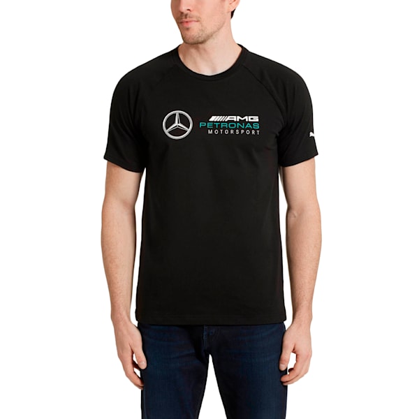 MERCEDES AMG PETRONAS Men's Logo Tee, Puma Black, extralarge