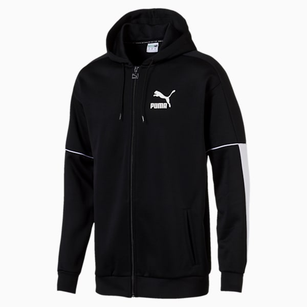 Retro Men's Full Zip Hoodie, Puma Black, extralarge