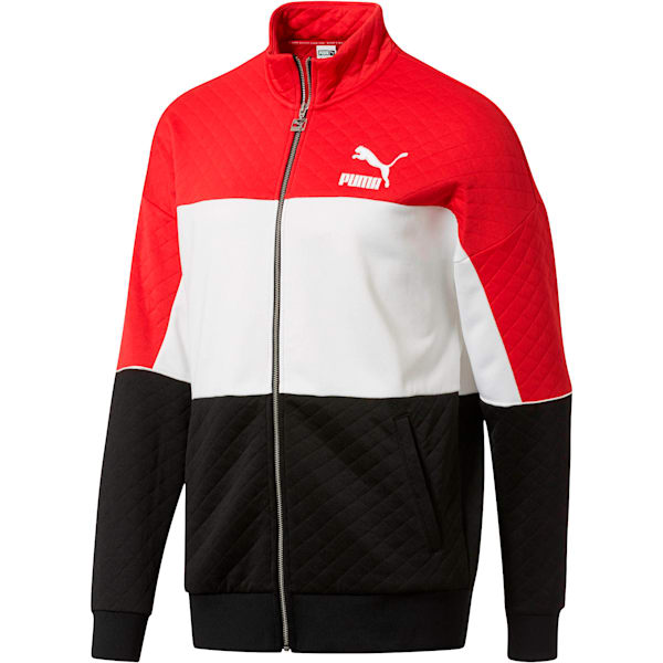 Archive Retro Quilted Zip Up Men s Sweat Jacket