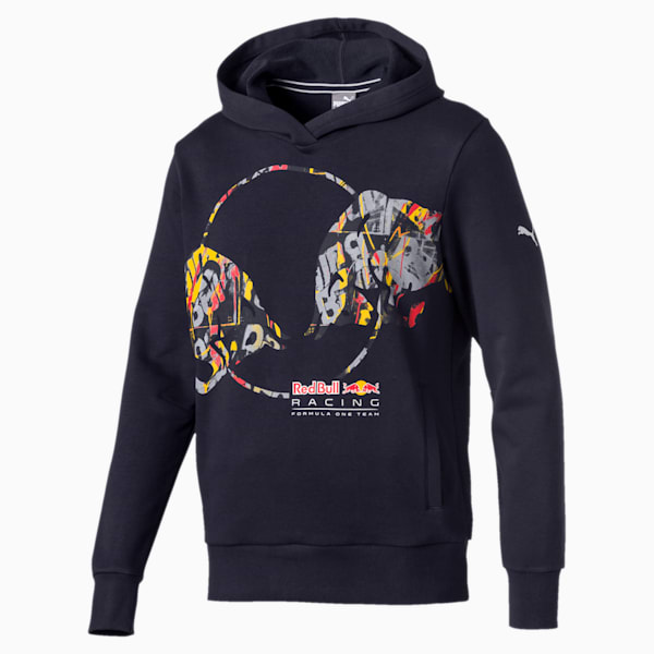 Red Bull Racing Double Bull Men's Hoodie, NIGHT SKY, extralarge