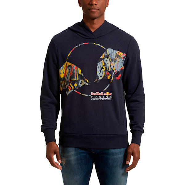 Red Bull Racing Double Bull Men's Hoodie, NIGHT SKY, extralarge