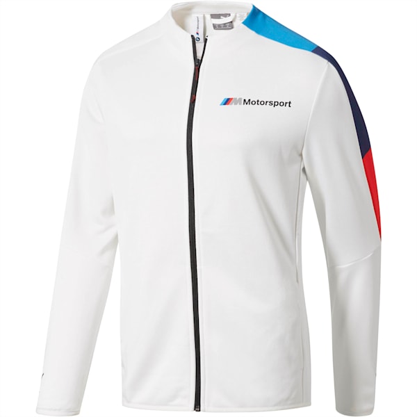 BMW M Motorsport Men's T7 Track Jacket, Puma White, extralarge