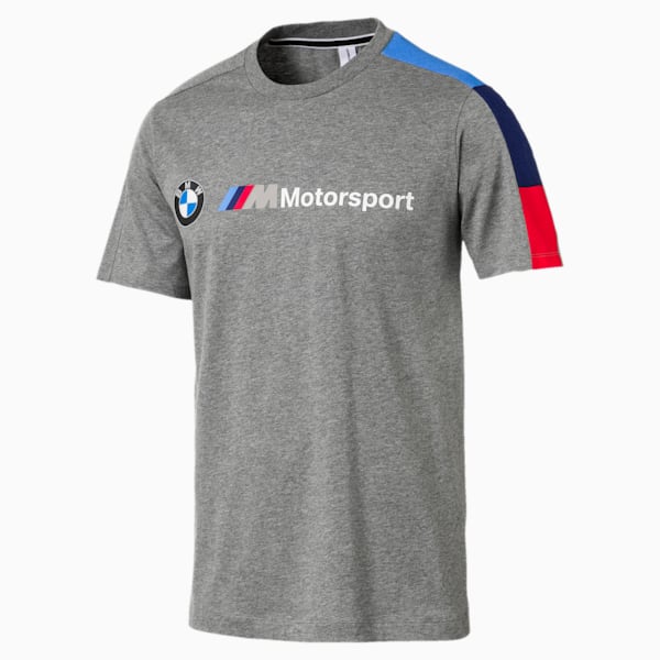 BMW M Motorsport Men's T7 Tee, Medium Gray Heather, extralarge