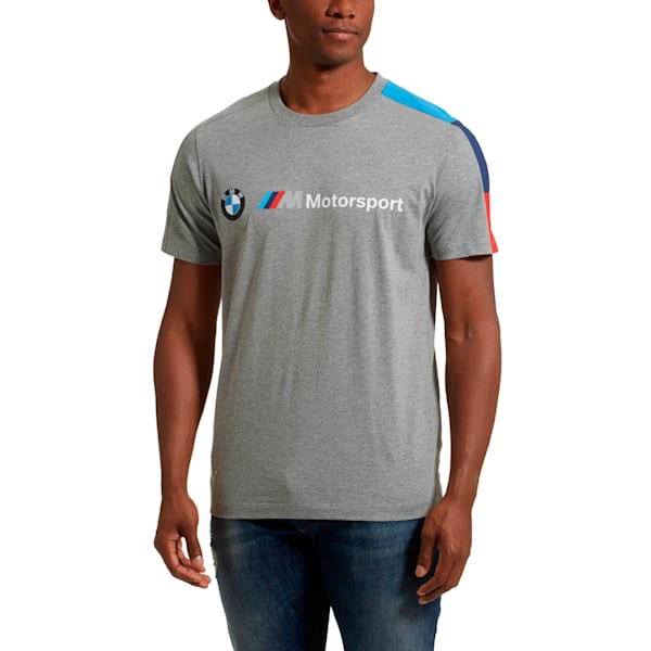 BMW M Motorsport Men's T7 Tee, Medium Gray Heather, extralarge
