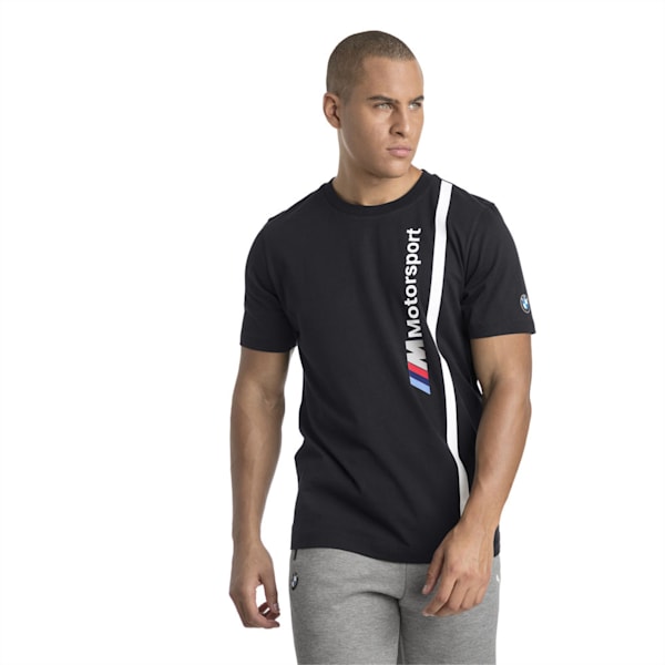 BMW M Motorsport Men's Logo Tee, Anthracite, extralarge-IND