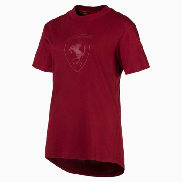 Scuderia Ferrari Lifestyle Women's Big Shield Tee, Pomegranate, extralarge