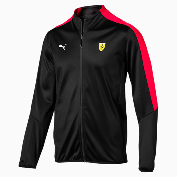 Scuderia Ferrari Men's T7 Track Jacket, Puma Black, extralarge