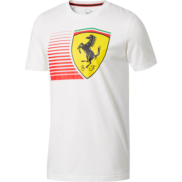 Scuderia Ferrari Men's Big Shield Tee, Puma White, extralarge