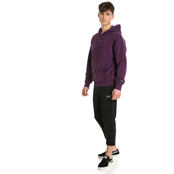 Downtown Oversize Men's Hoodie, Shadow Purple, extralarge