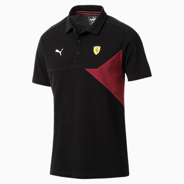 Scuderia Ferrari Men's Puma Small Shield Logo Polo Shirt-Black – Racing  Hall of Fame Collection